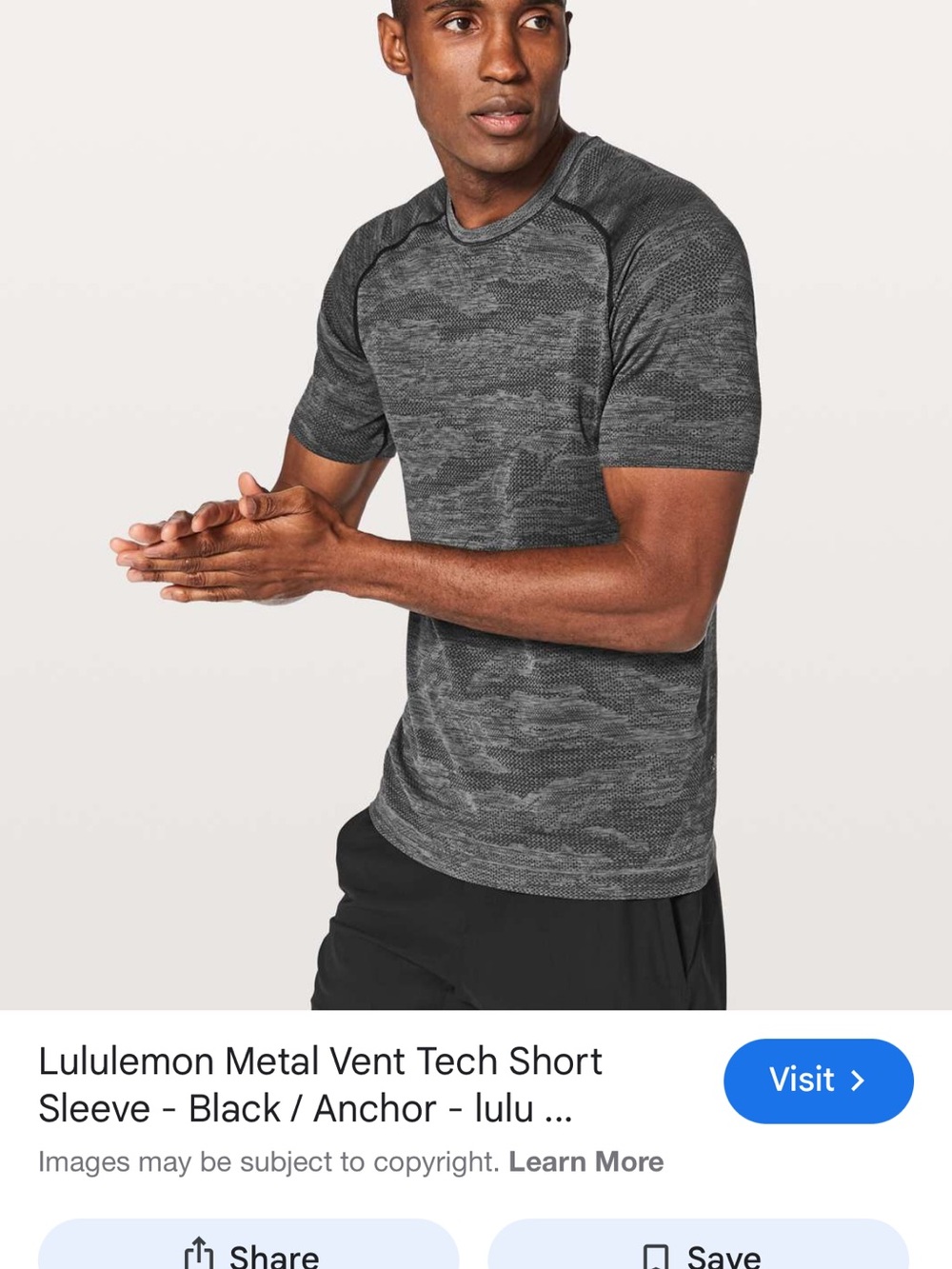lululemon athletica Men’s Short Sleeve Tech Tee - Charcoal Heather